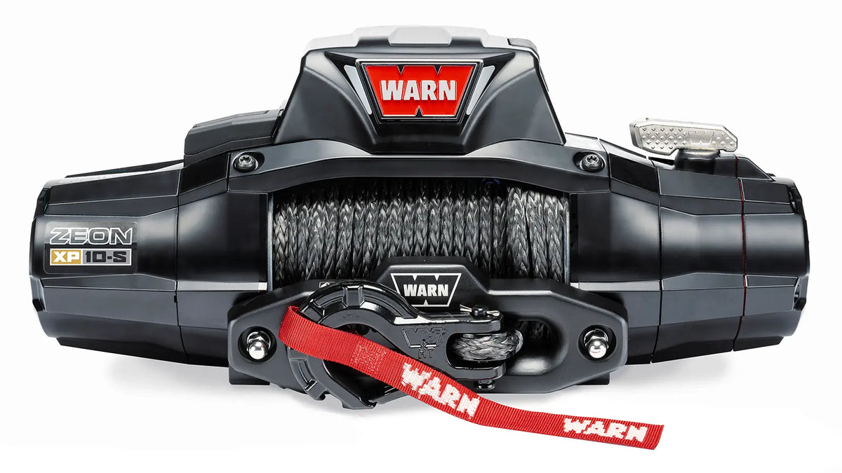 WARN ZEON XP 10-S 10,000 lb truck, Jeep, and SUV winch with 100 ft synthetic rope and hawse fairlead