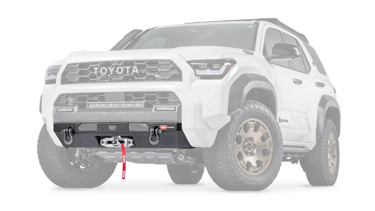 Ghosted view of the WARN Semi-Hidden Winch Mount Kit for 2025-2026 Toyota 4Runner