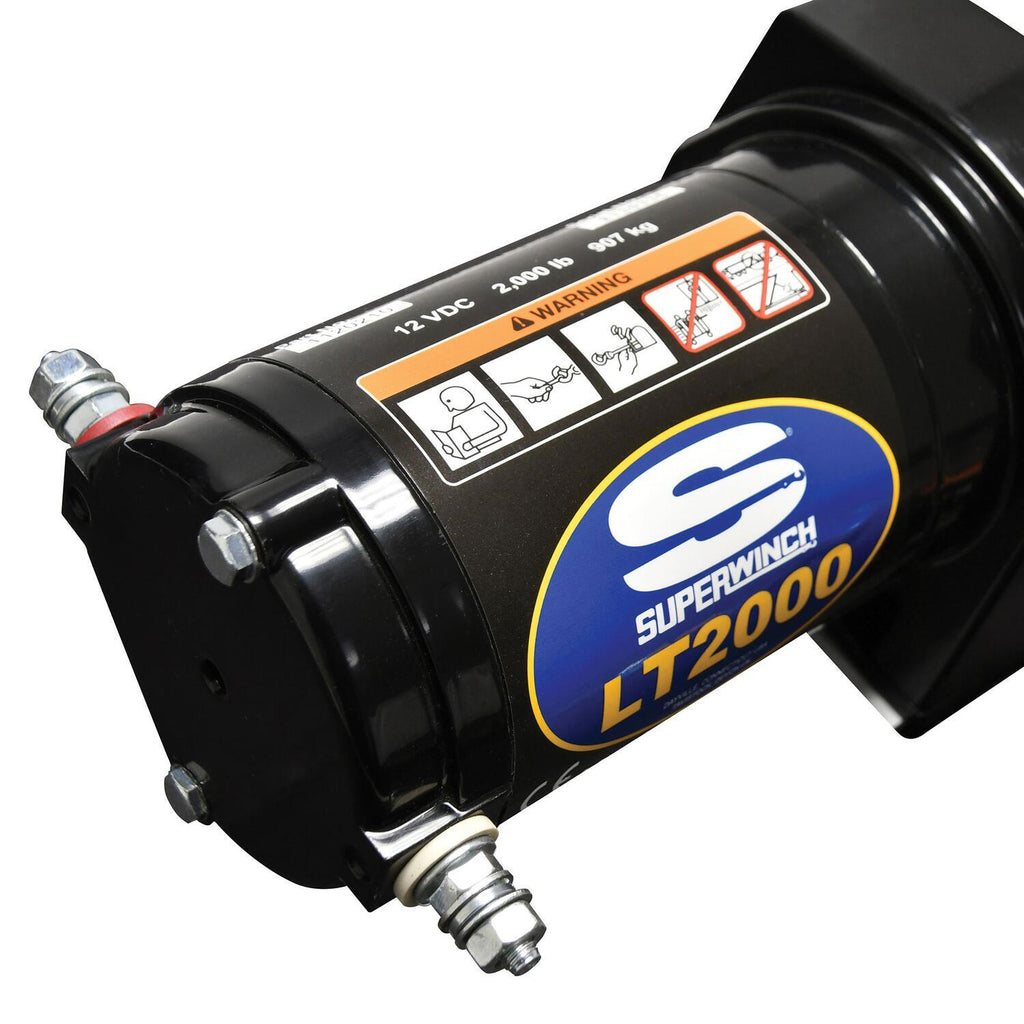 LT2000 2000lb 12V DC Winch with Steel Wire Rope Black - official product image 4