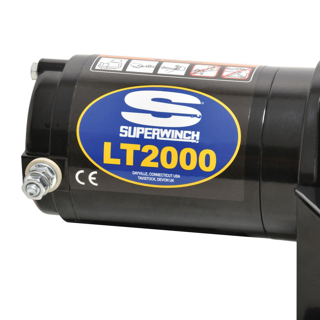 LT2000 2000lb 12V DC Winch with Steel Wire Rope Black - official product image 5