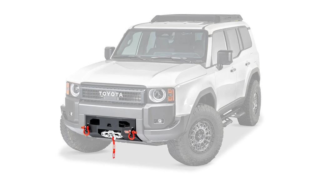 Ghosted view of the WARN Semi-Hidden Winch Mount Kit for 2024-2026 Toyota Land Cruiser - view 4