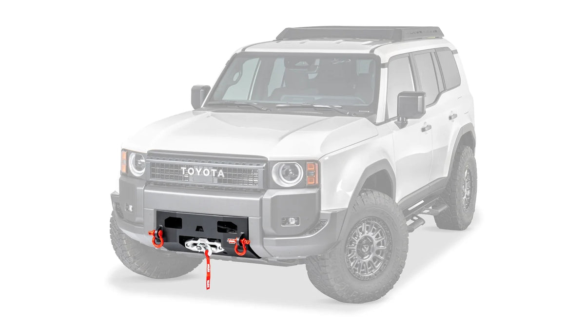 Ghosted view of the WARN Semi-Hidden Winch Mount Kit for 2024-2026 Toyota Land Cruiser - view 4
