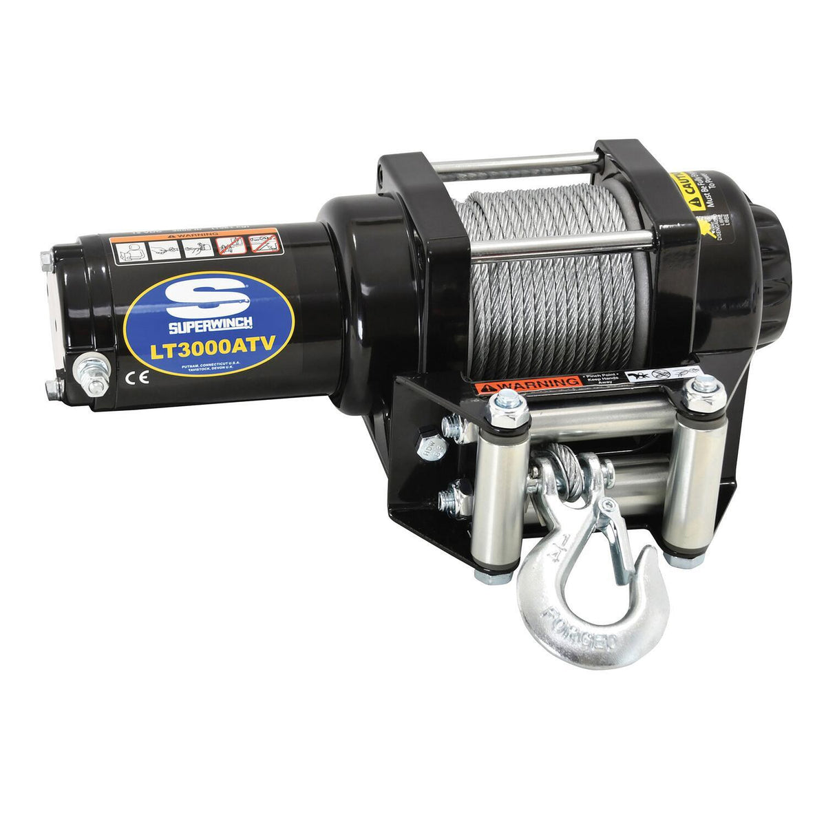LT3000 3000lb 12V DC Winch with Steel Wire Rope Black - official product image 3