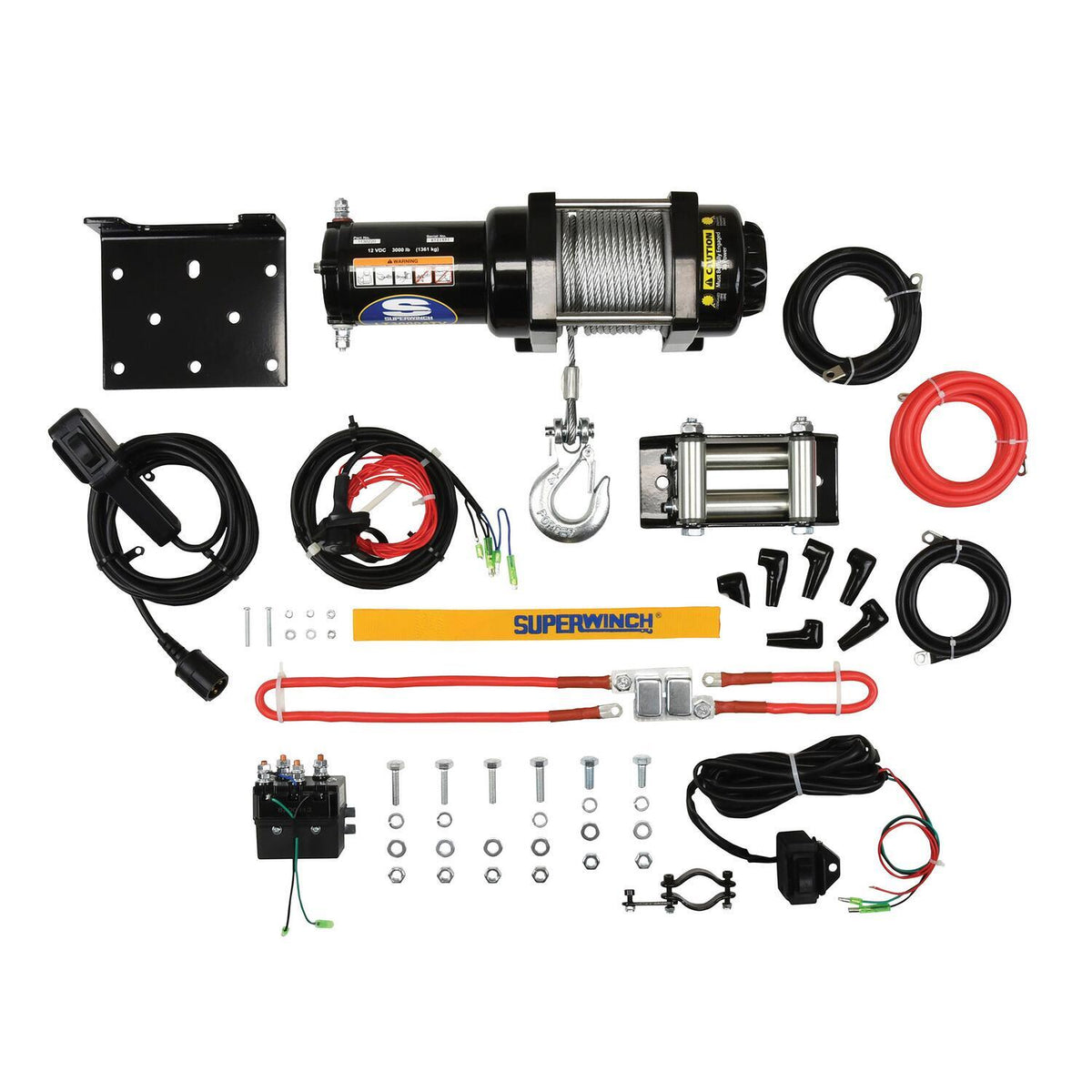 LT3000 3000lb 12V DC Winch with Steel Wire Rope Black - official product image 4