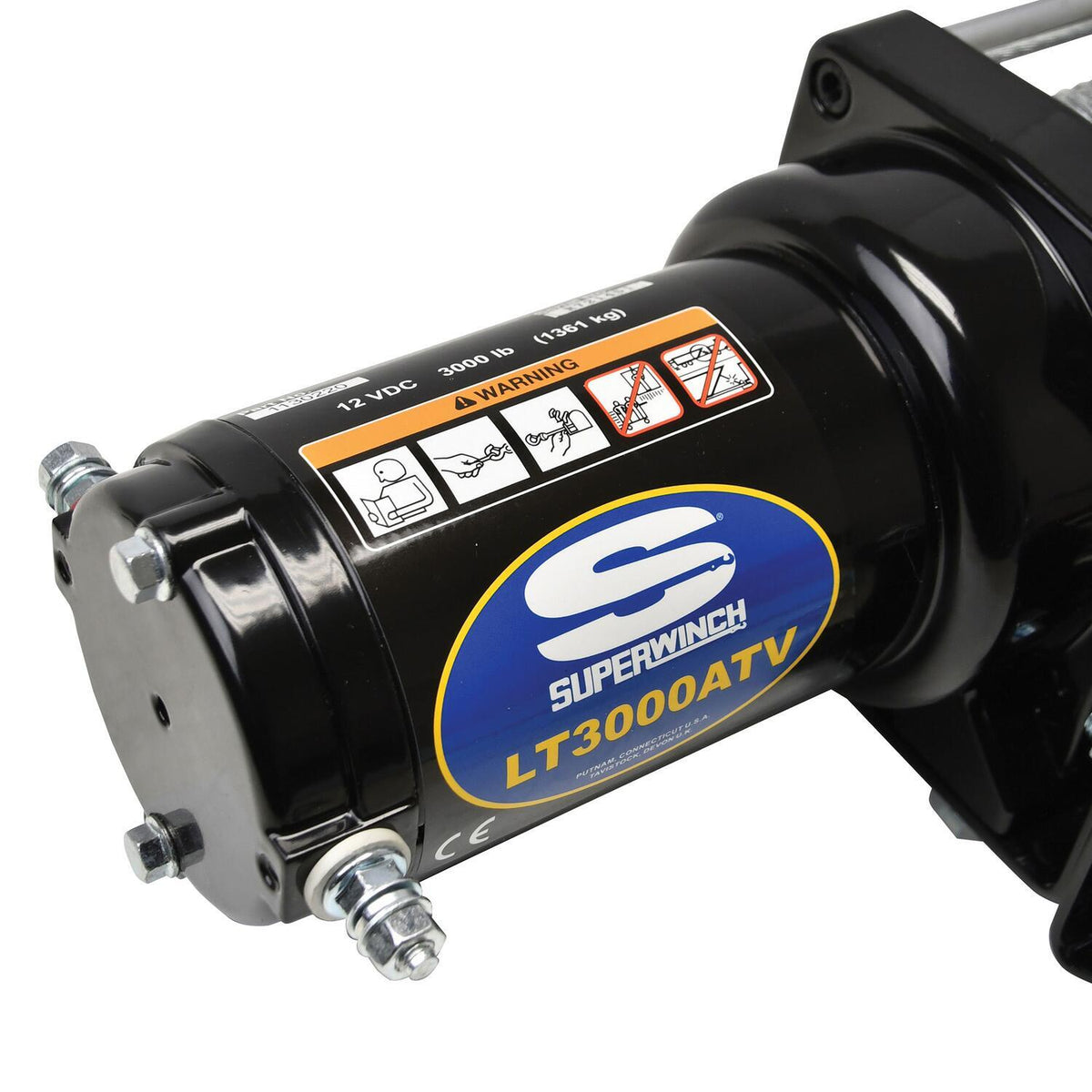 LT3000 3000lb 12V DC Winch with Steel Wire Rope Black - official product image 6