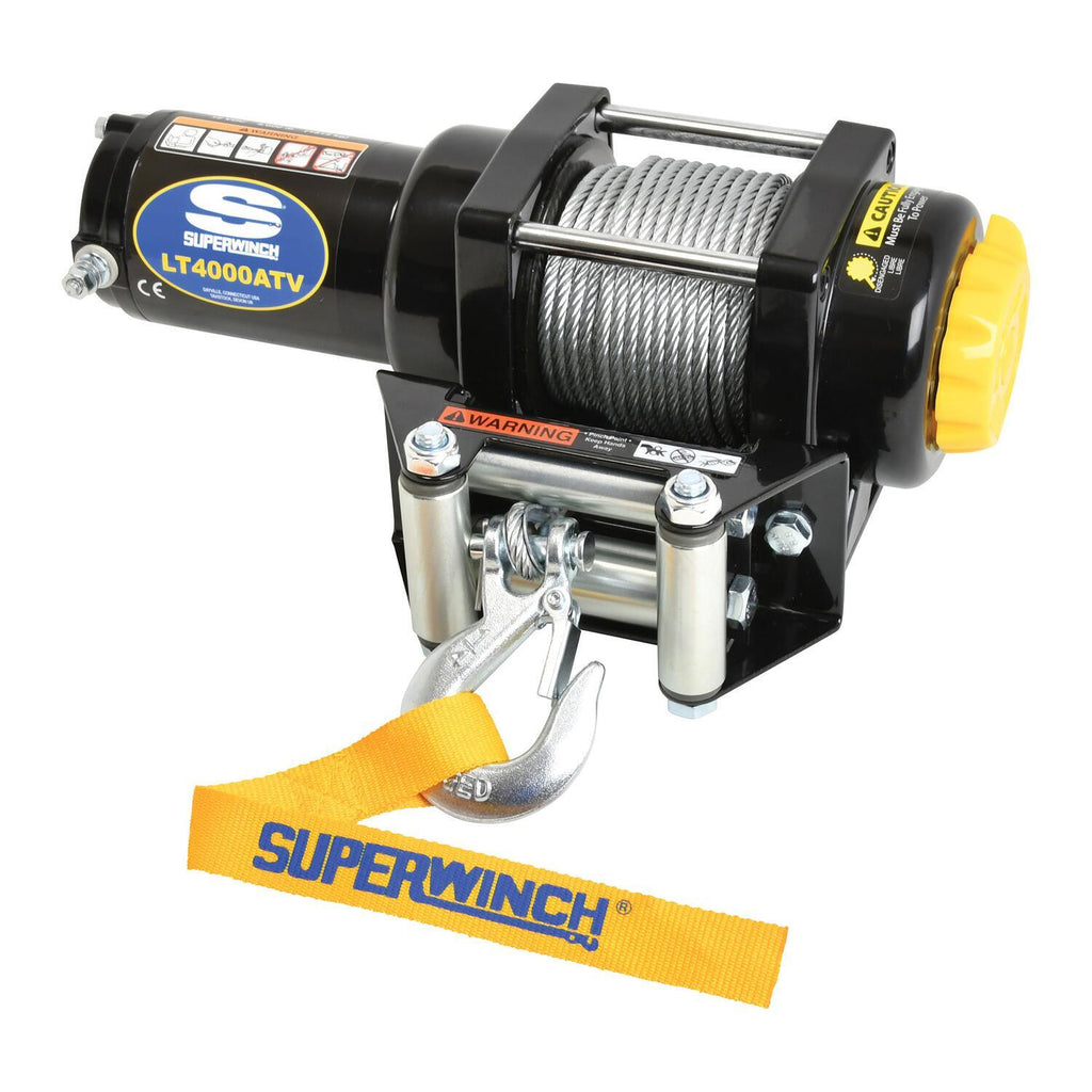 LT4000 4000lb 12V DC Winch with Steel Wire Rope Black - official product image 2