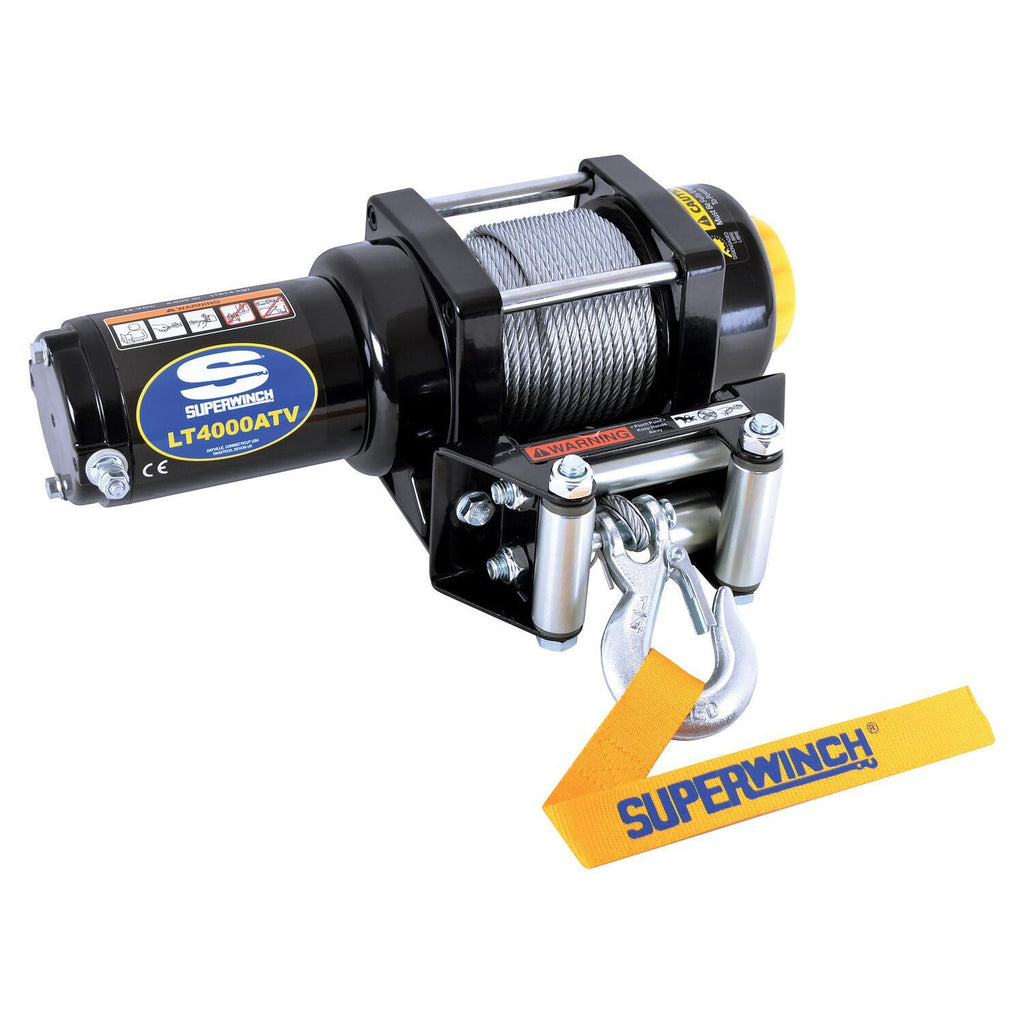 LT4000 4000lb 12V DC Winch with Steel Wire Rope Black - official product image 3