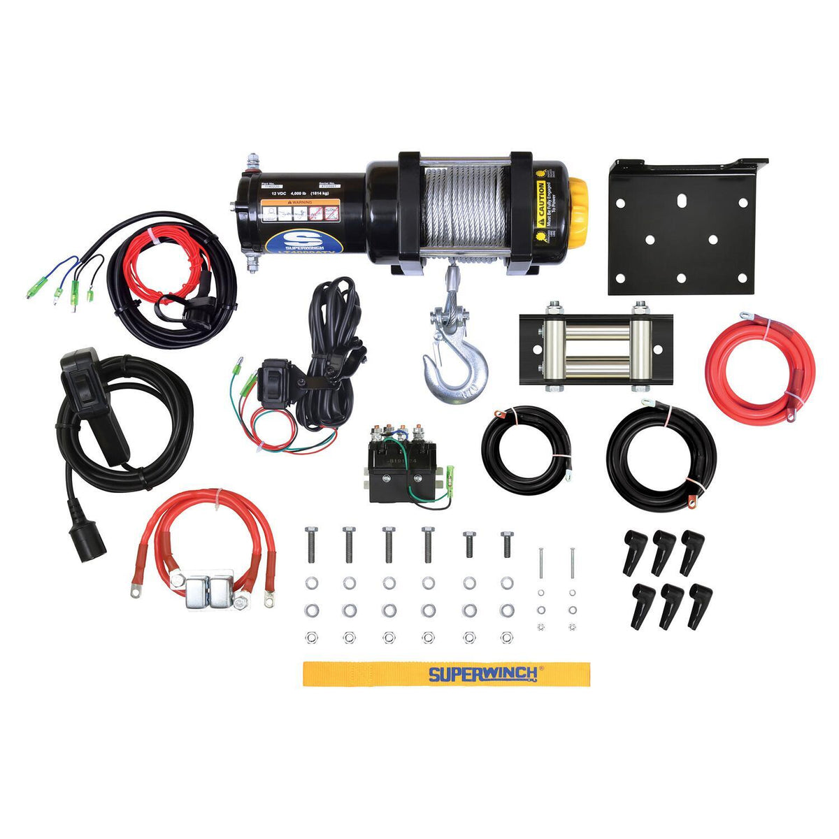 LT4000 4000lb 12V DC Winch with Steel Wire Rope Black - official product image 4
