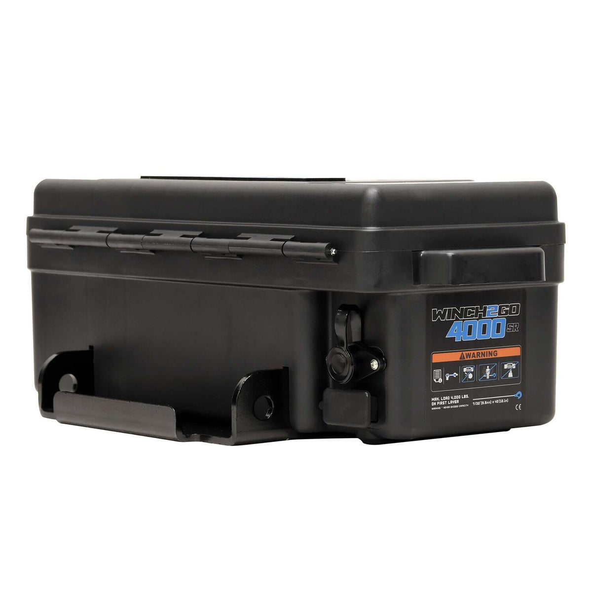 Winch2Go 12V DC Electric Portable Utility Winch 4000lb(1814.4kg) Single Line Pull with Steel Mounting Plate Integrated Hawse Fairlead 7/32 in. x 47 ft. Synthetic Rope Handheld Remote - official product image 7