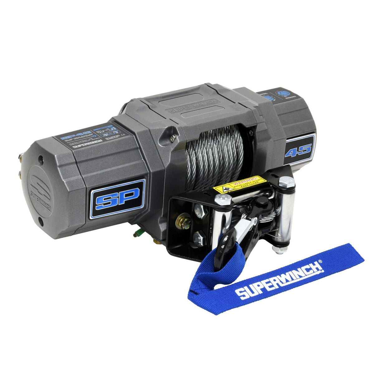 SP 45 Powersports 4500lb 12V DC Winch with Steel Wire Rope Graphite - official product image 3