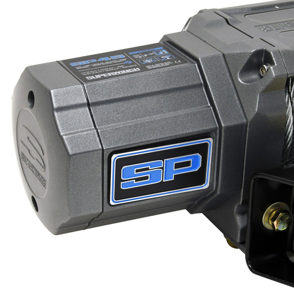SP 45 Powersports 4500lb 12V DC Winch with Steel Wire Rope Graphite - official product image 5