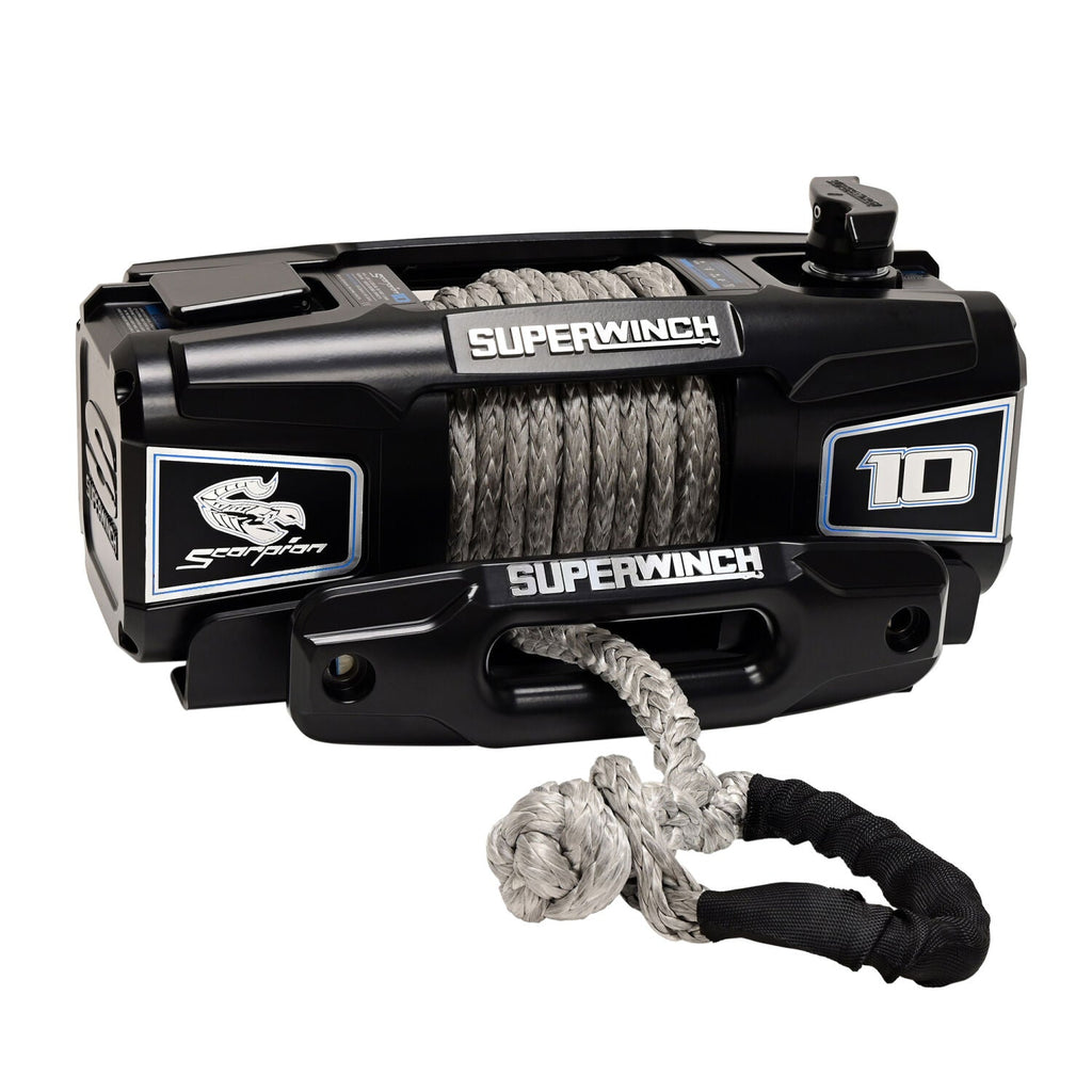 Scorpion 10000lb 12V DC Winch with Synthetic Rope Black - official product image 3