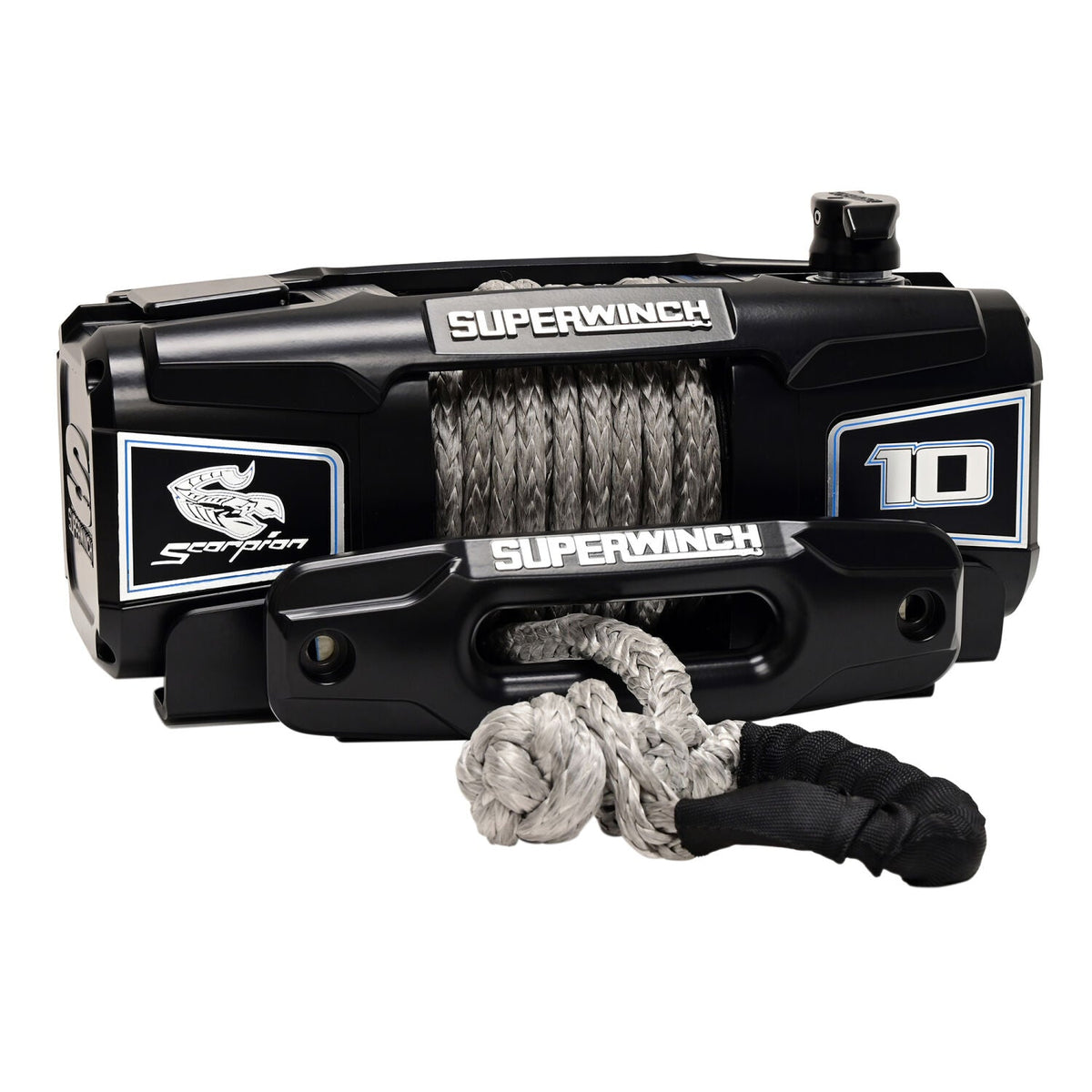 Scorpion 10000lb 12V DC Winch with Synthetic Rope Black - official product image 4