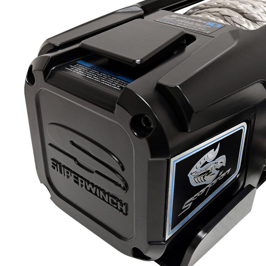 Scorpion 10000lb 12V DC Winch with Synthetic Rope Black - official product image 7