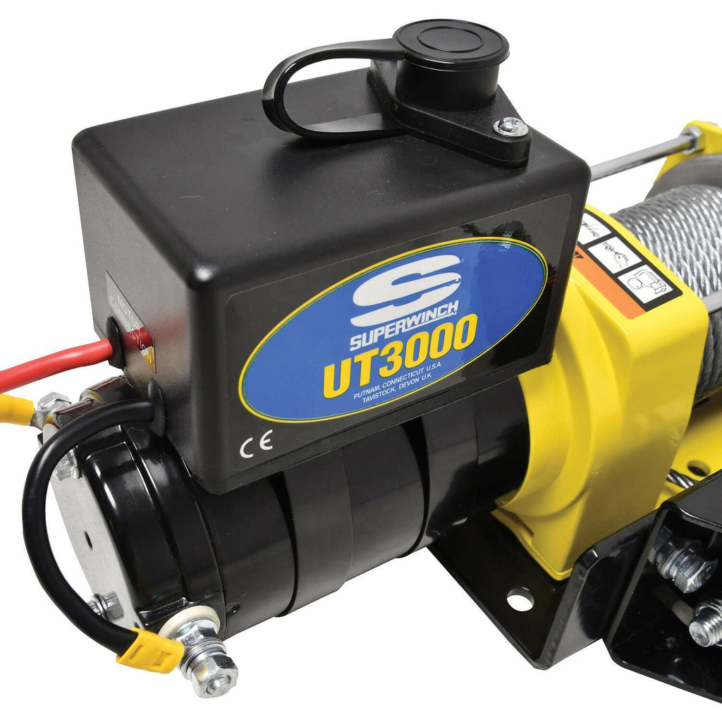 UT3000 3000lb 12V DC Winch with Steel Wire Rope Black - official product image 5