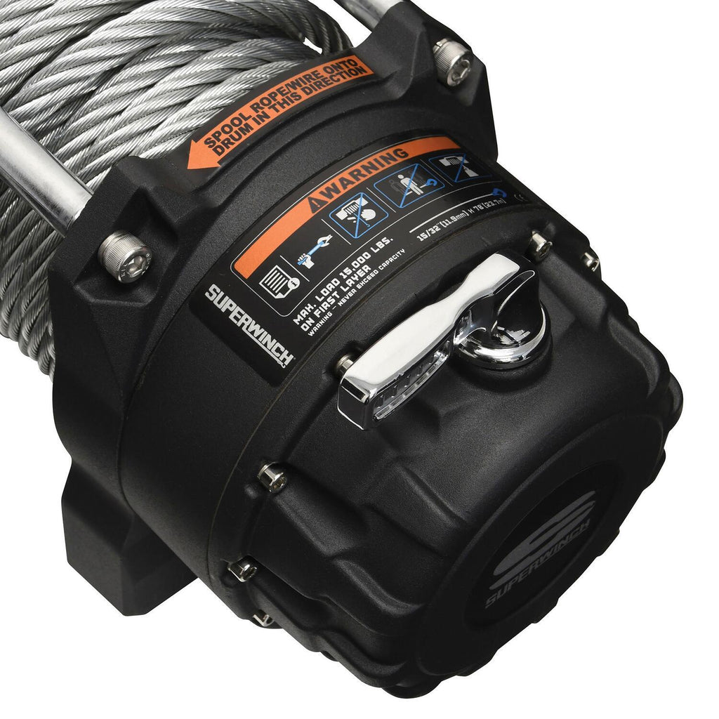 Tiger Shark 15000 15000lb 12V DC Winch with Steel Wire Rope Black - official product image 8