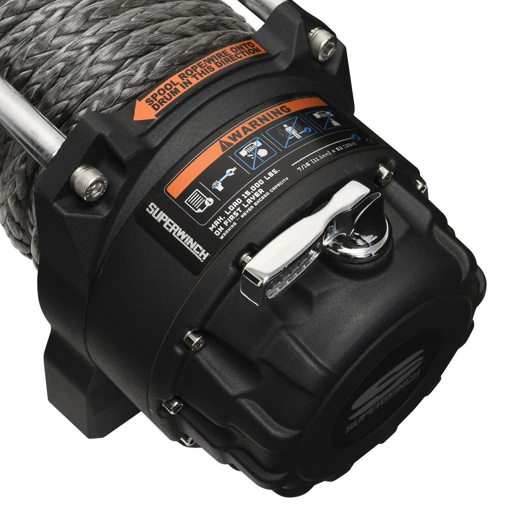 Tiger Shark 15000SR 15000lb 12V DC Winch with Synthetic Rope Black - official product image 6