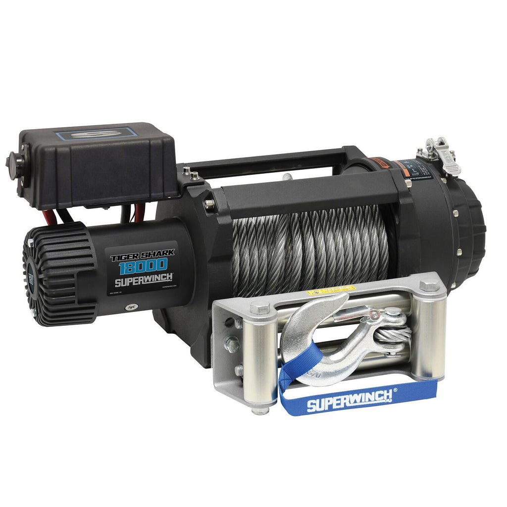 Tiger Shark 18000 18000lb 12V DC Winch with Steel Wire Rope Black - official product image 3