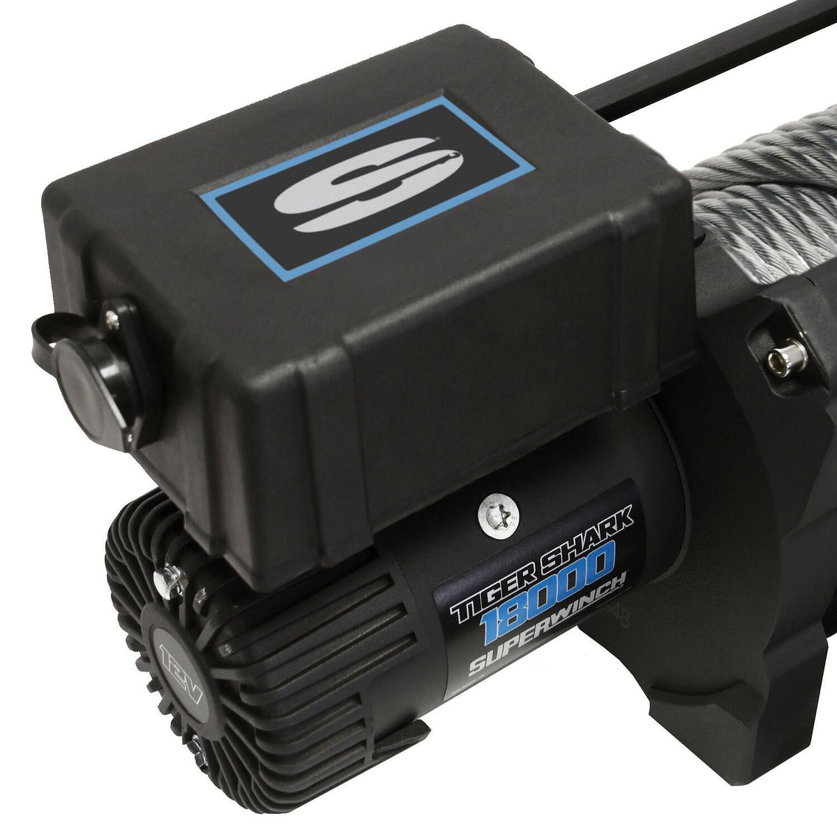 Tiger Shark 18000 18000lb 12V DC Winch with Steel Wire Rope Black - official product image 5