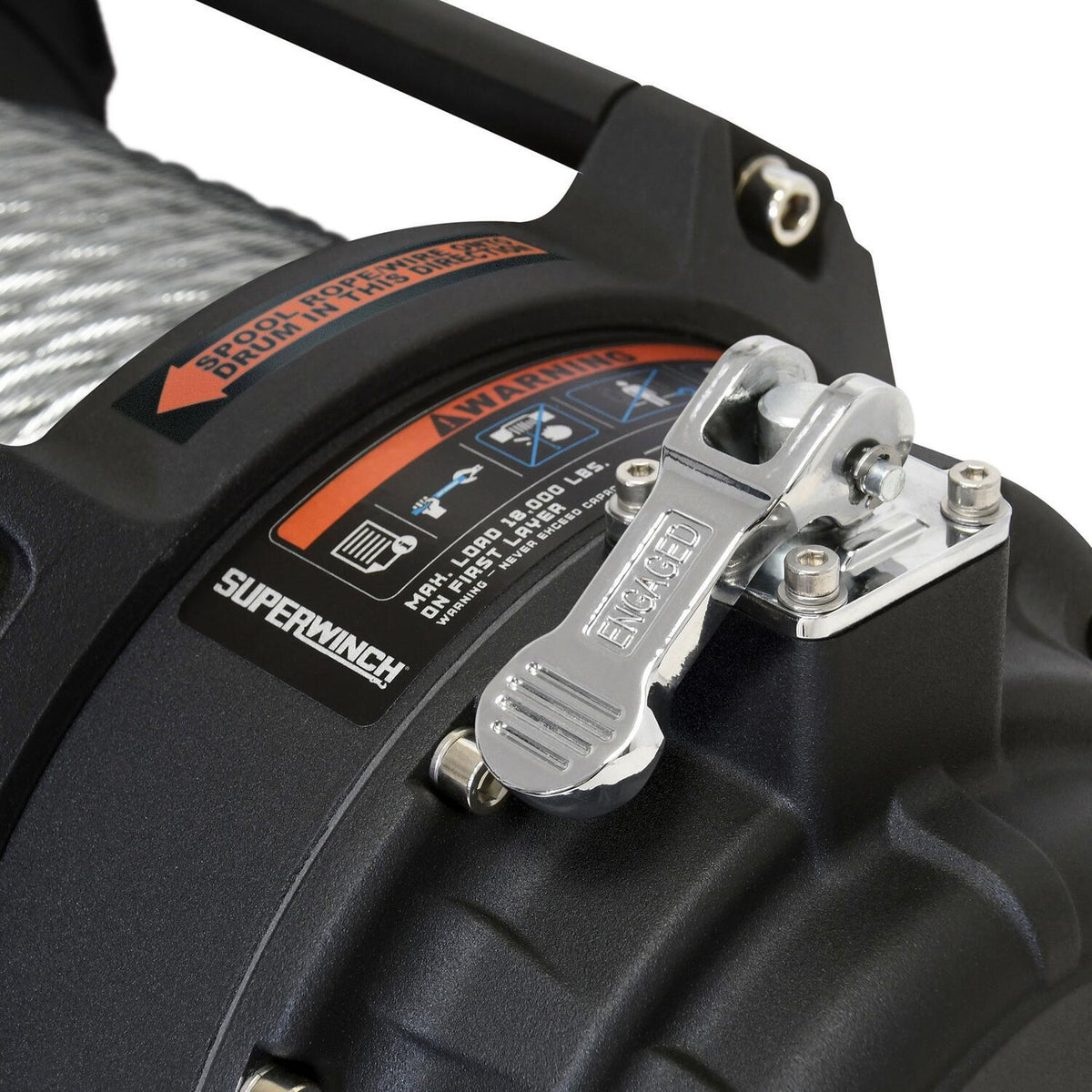Tiger Shark 18000 18000lb 12V DC Winch with Steel Wire Rope Black - official product image 6