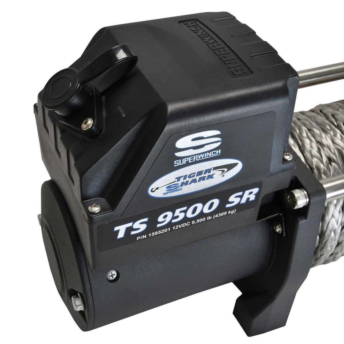 Tiger Shark 9500SR 9500lb 12V DC Winch with Synthetic Rope Black - official product image 7