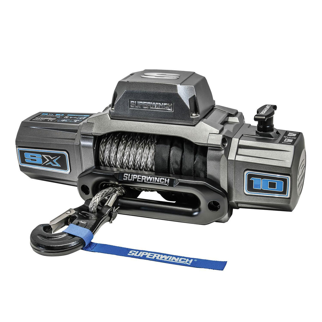 SX10SR 10000lb 12V DC Winch with Synthetic Rope Graphite - official product image 2