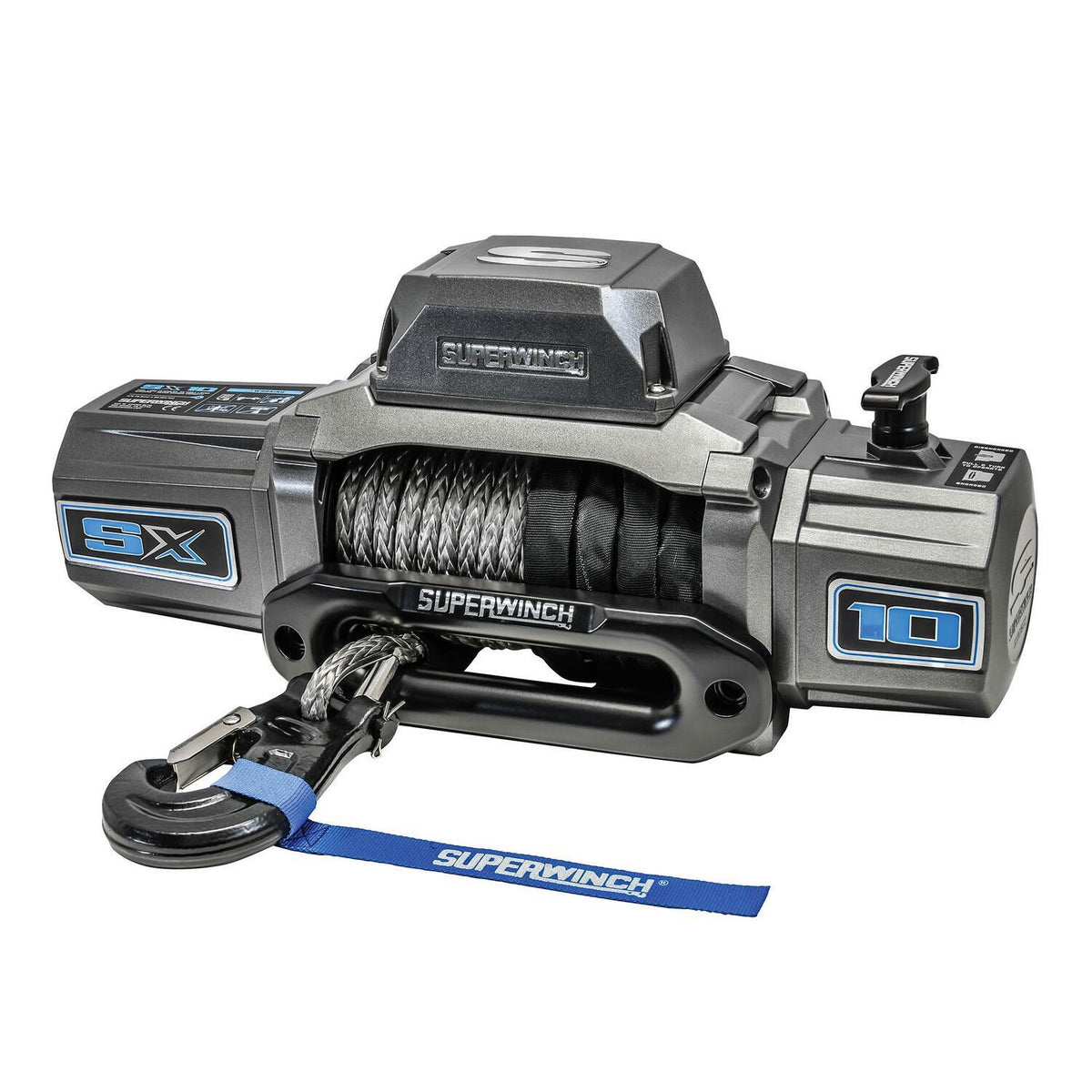 SX10SR 10000lb 12V DC Winch with Synthetic Rope Graphite - official product image 2