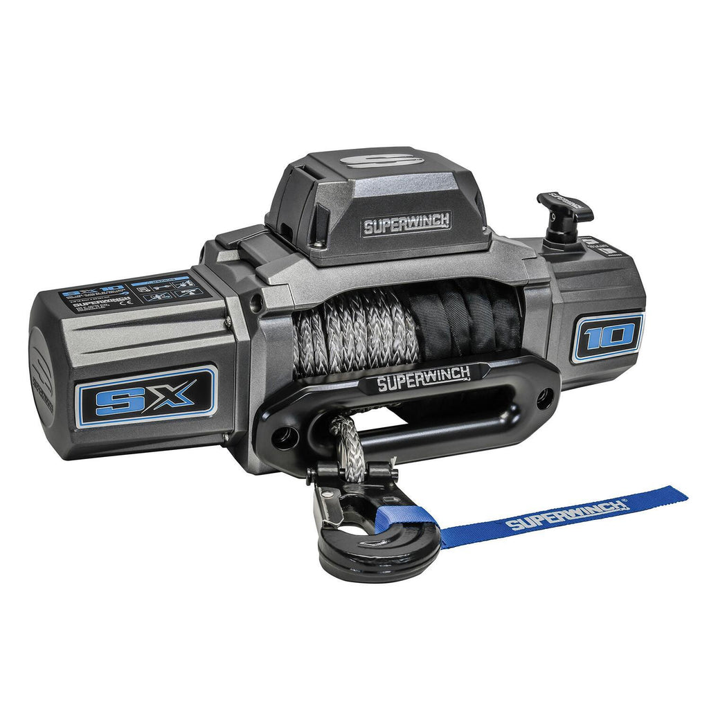 SX10SR 10000lb 12V DC Winch with Synthetic Rope Graphite - official product image 3