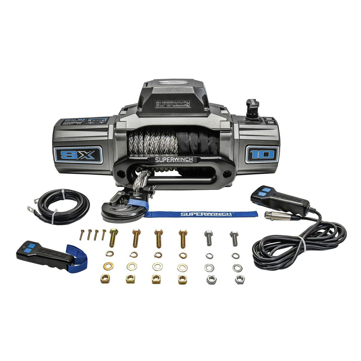 SX10SR 10000lb 12V DC Winch with Synthetic Rope Graphite - official product image 5