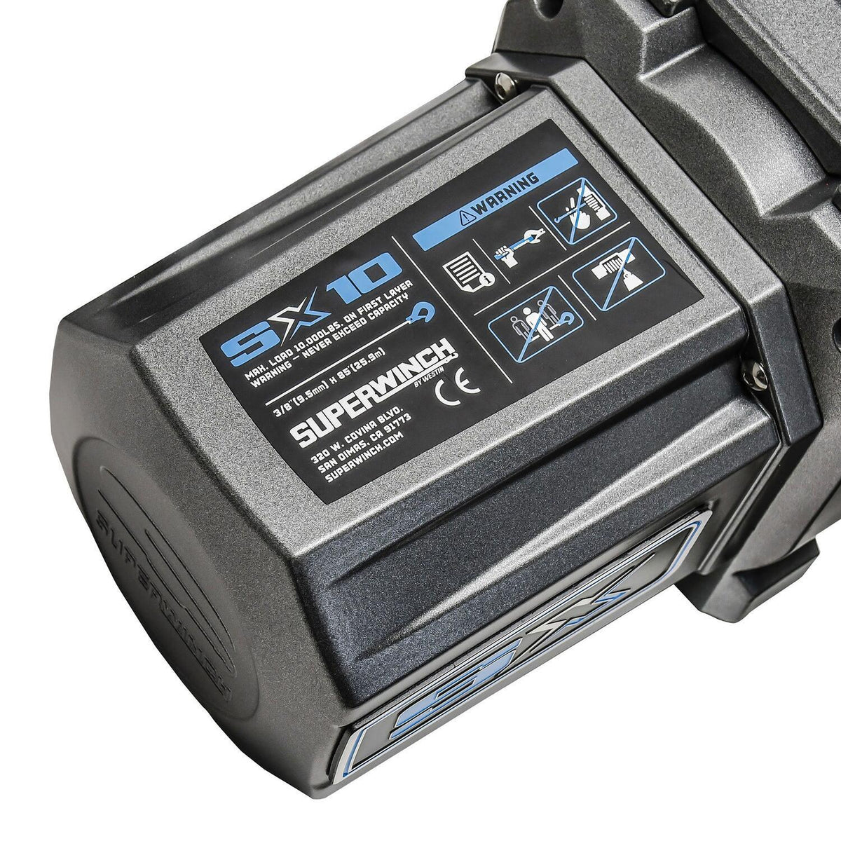 SX10SR 10000lb 12V DC Winch with Synthetic Rope Graphite - official product image 6