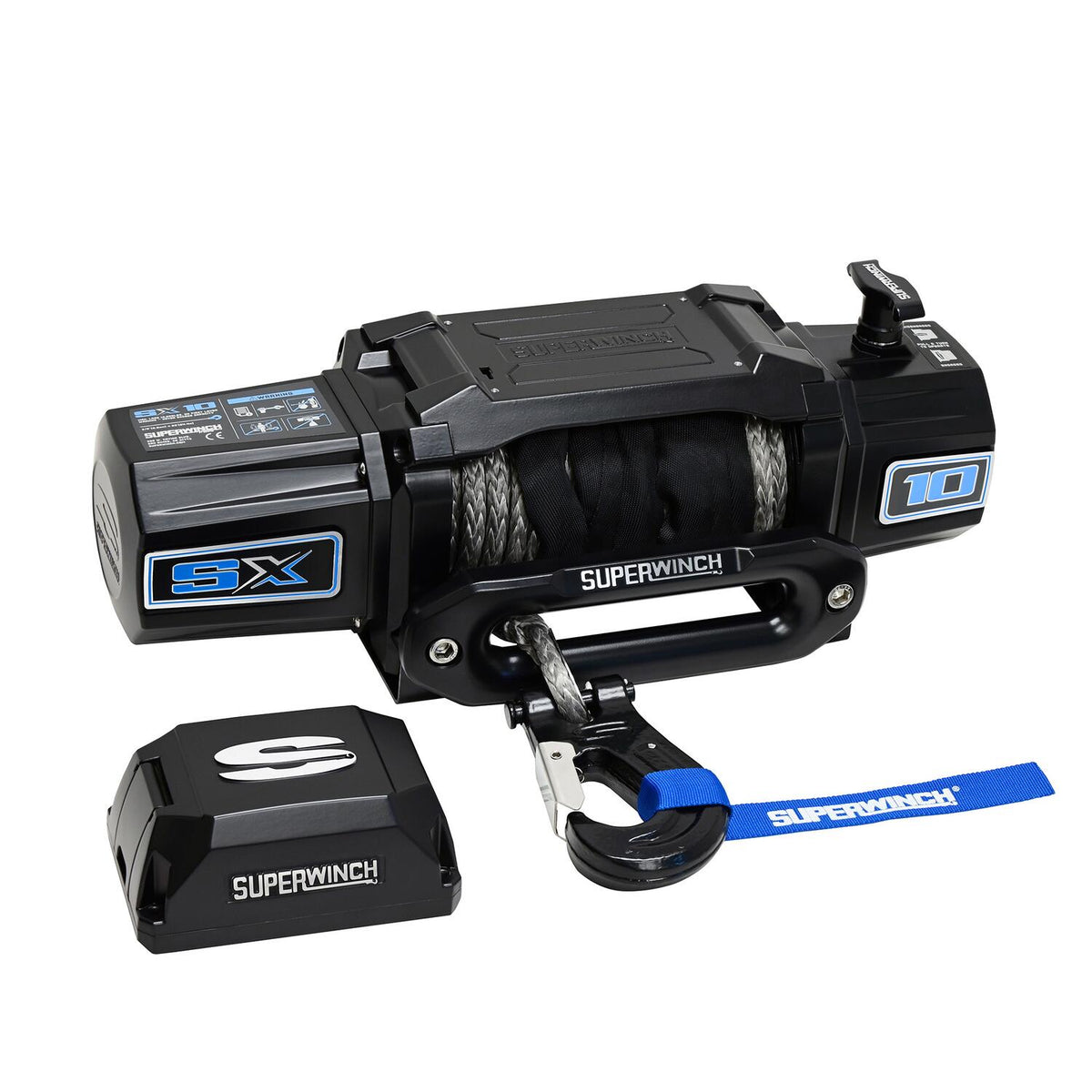 SX10SR 10000lb 12V DC Winch with Synthetic Rope Black - official product image 7