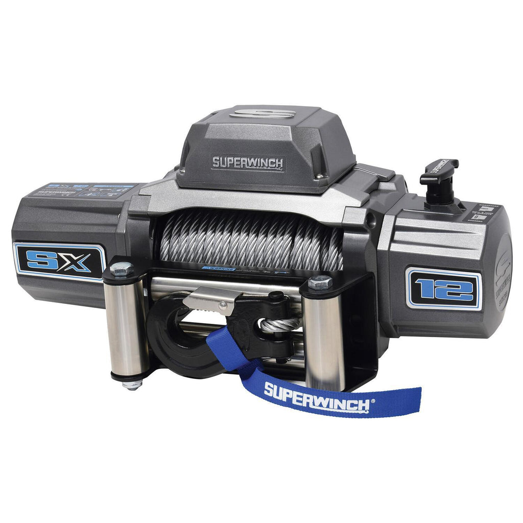 SX12 12000lb 12V DC Winch with Steel Wire Rope Graphite - official product image 2
