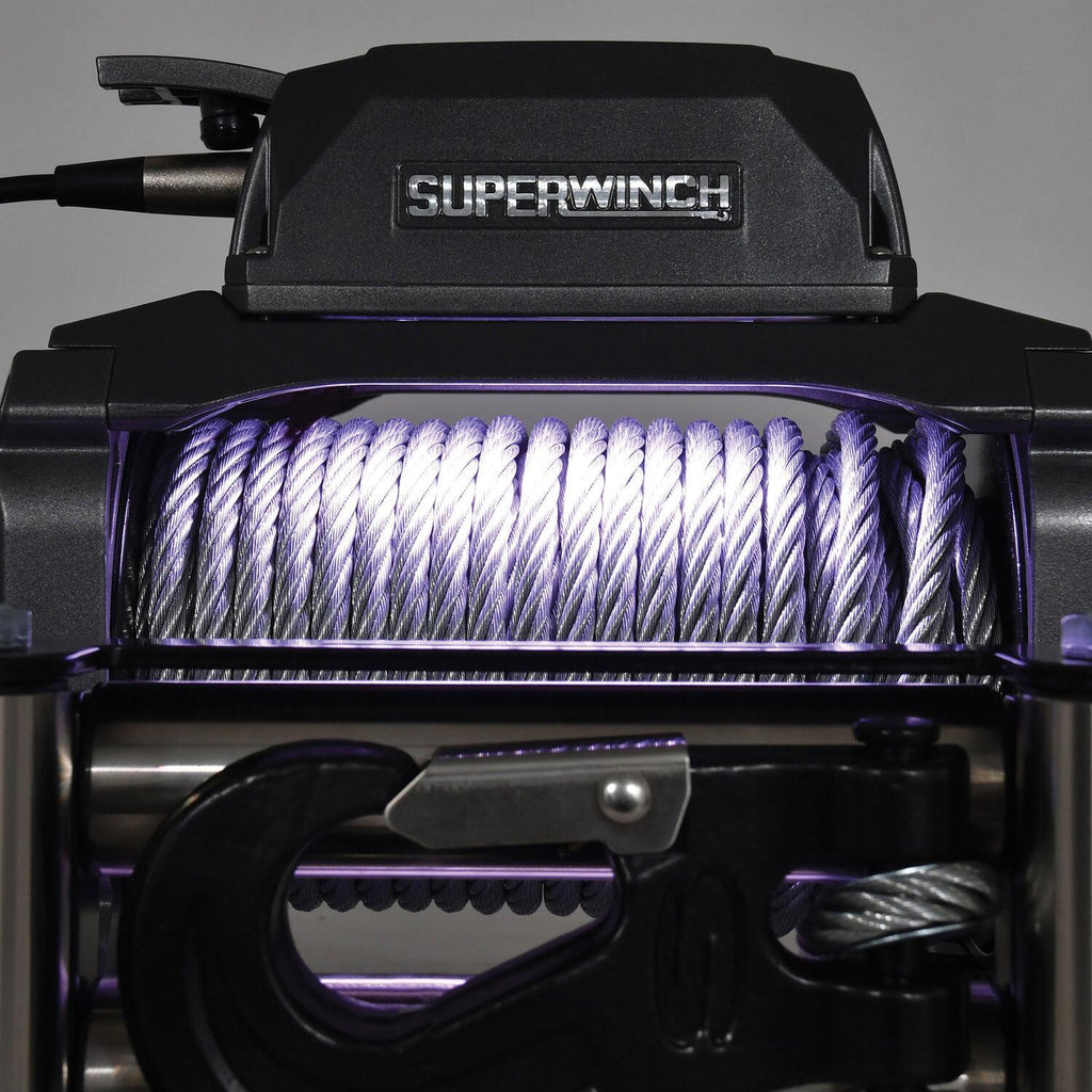 SX12 12000lb 12V DC Winch with Steel Wire Rope Graphite - official product image 10