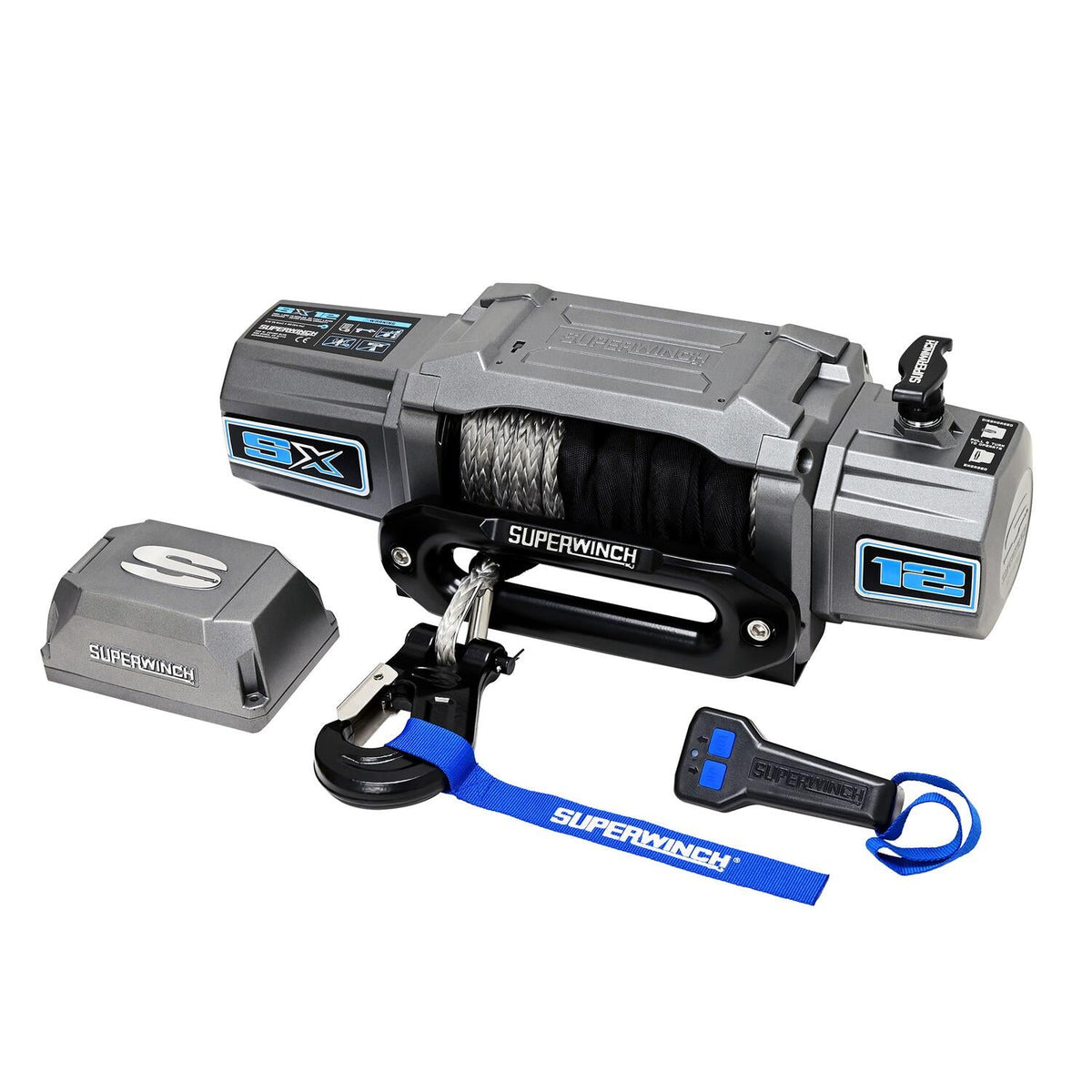 SX12SR 12000lb 12V DC Winch with Synthetic Rope Graphite - official product image 9