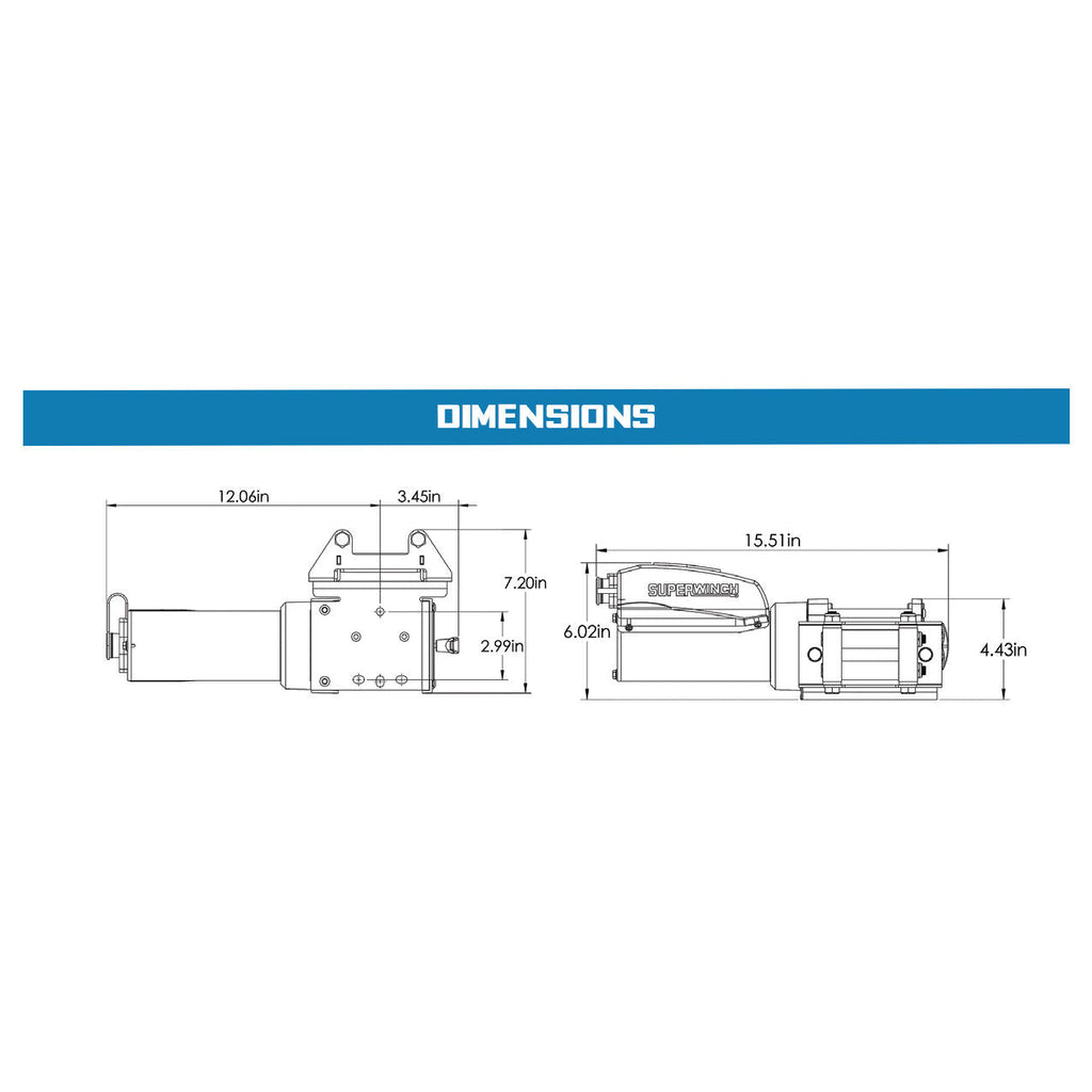 AC 1500 120V AC Winch with Steel Wire Rope Black - official product image 10