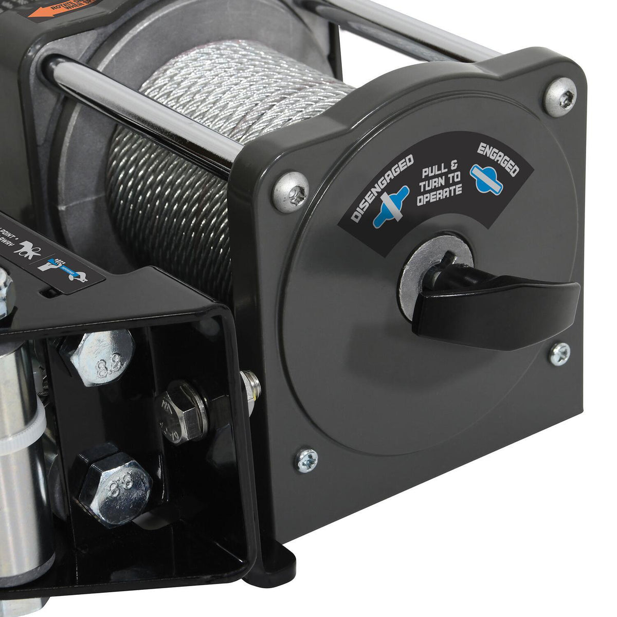 AC 1500 120V AC Winch with Steel Wire Rope Black - official product image 5