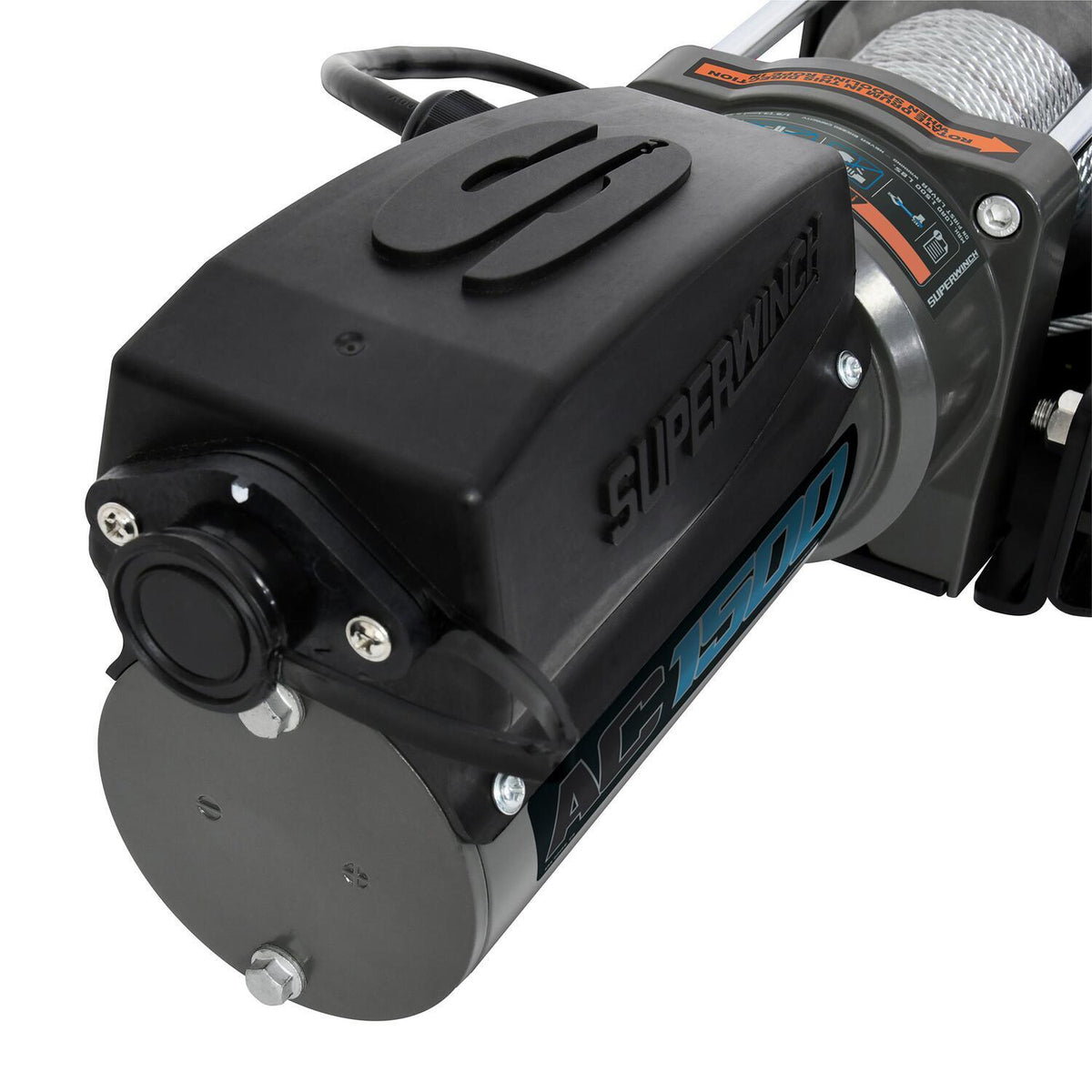 AC 1500 120V AC Winch with Steel Wire Rope Black - official product image 6