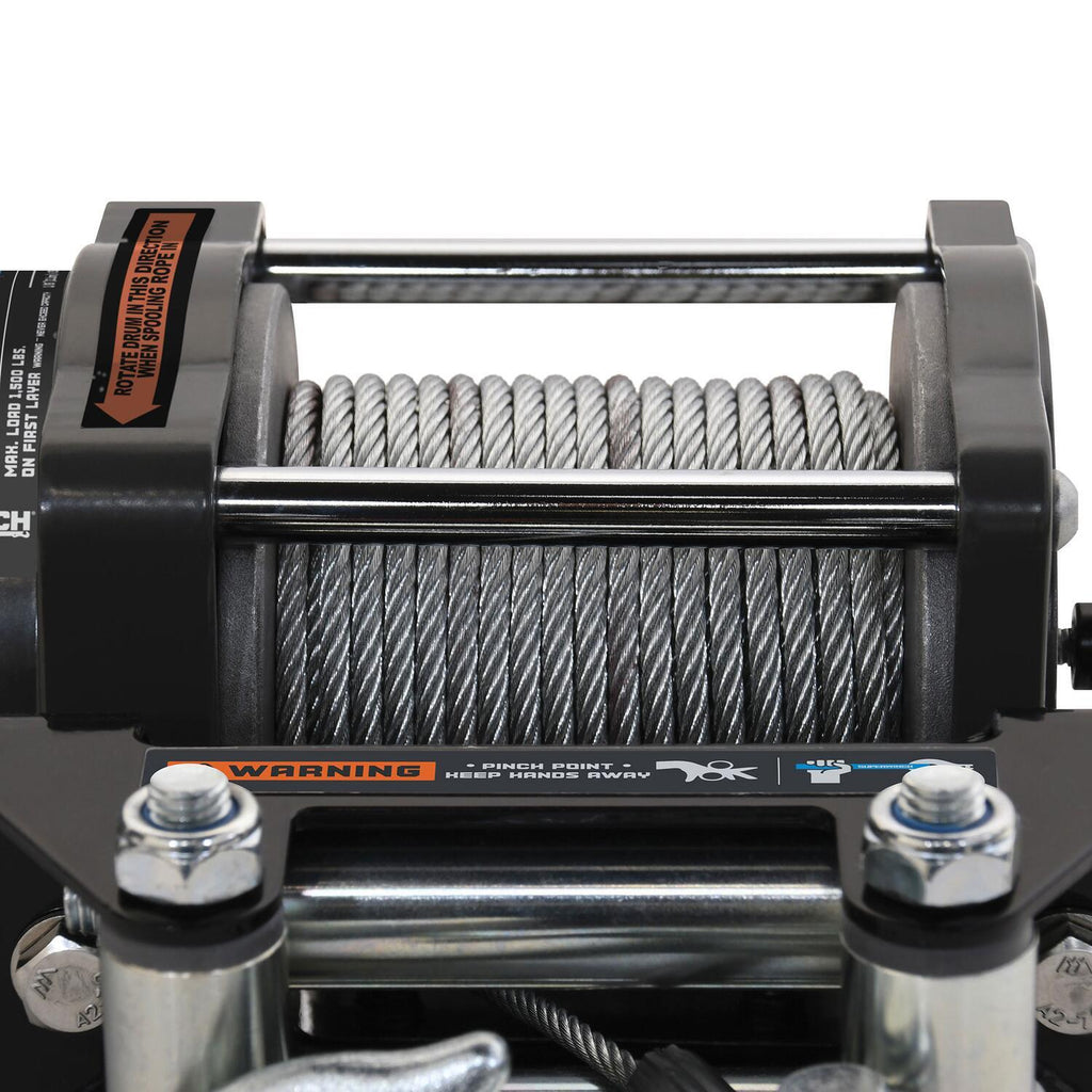 AC 1500 120V AC Winch with Steel Wire Rope Black - official product image 7