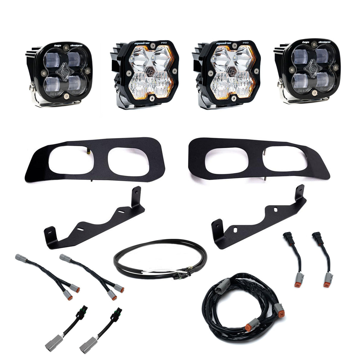 Squadron 2.0 Pro/Squadron Sae Dual Fog Pocket Light Kit Ford 2023-26 F-250/350 Super Duty Clear — 44-0033-UP