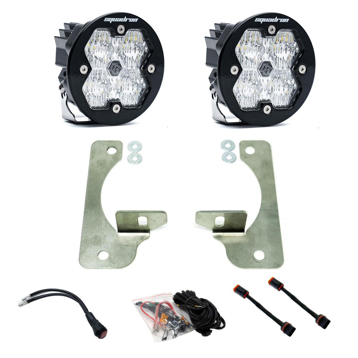 Squadron-R 2.0 Sport Fog Pocket Light Kit Jeep 2018-26 Wrangler JL 2020-26 Gladiator JT w/ Oe Rubicon Bumper — 44-0047