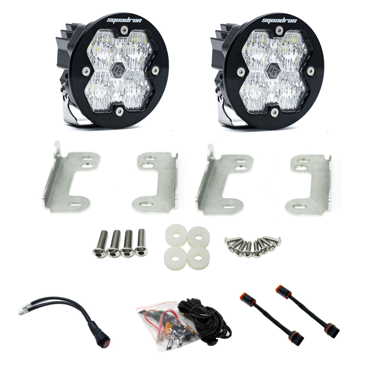 Squadron-R 2.0 Sport Fog Pocket Light Kit Jeep 2018-26 Wrangler JL 2020-26 Gladiator JT w/ Oe Sahara Bumper — 44-0049