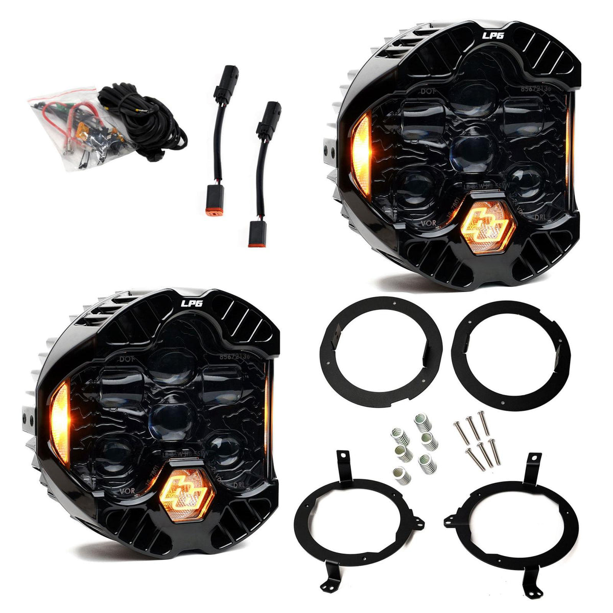 DOT LP6 LED Headlight Kit Jeep 2018-2025 Wrangler JL 2020-2025 Gladiator JT w/Halogen Headlights — 44-8312