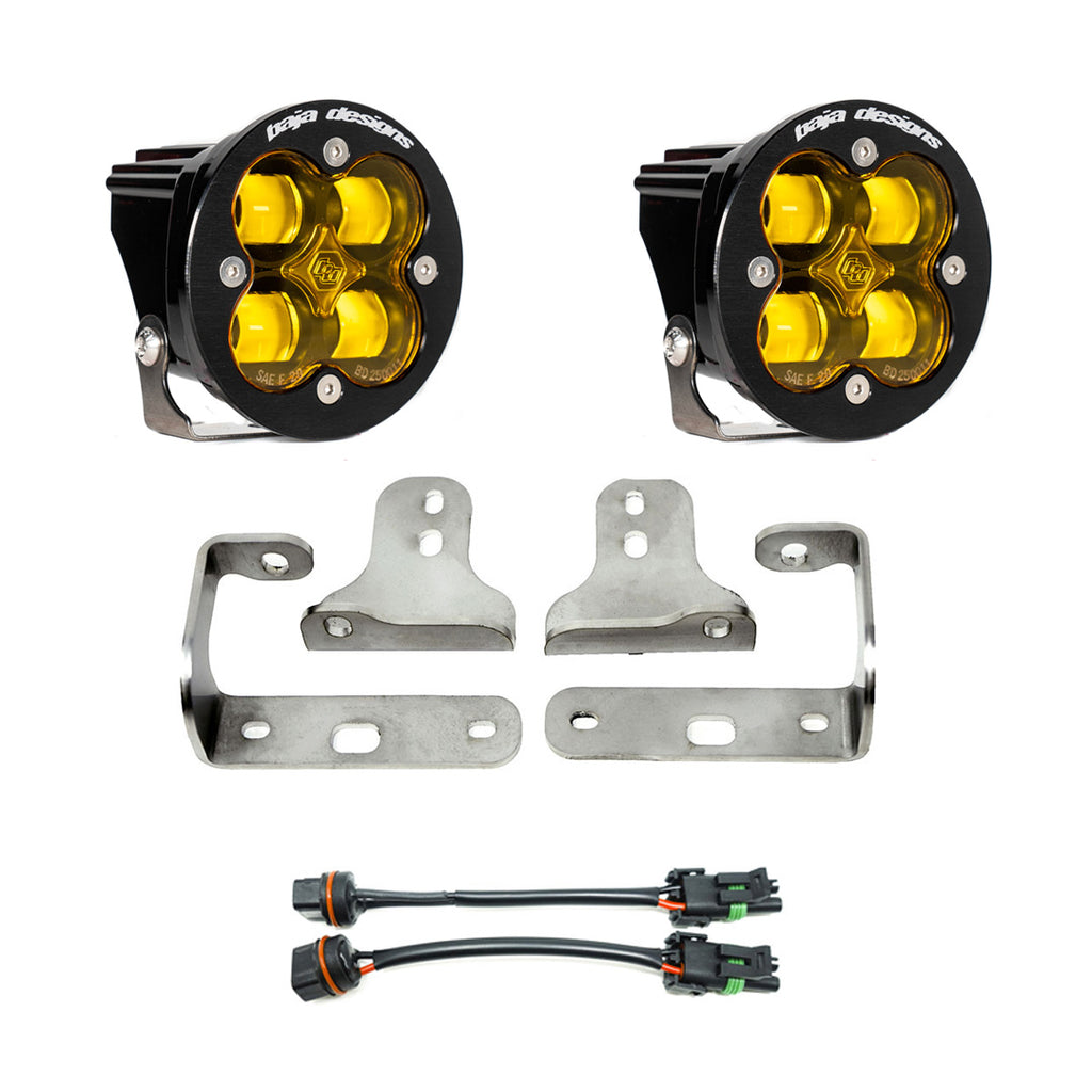 Jeep JL Fog Light Squadron-R SAE 18-Pres Wrangler JL Sport/Sport-S Fog Pocket Kit Amber — 447722