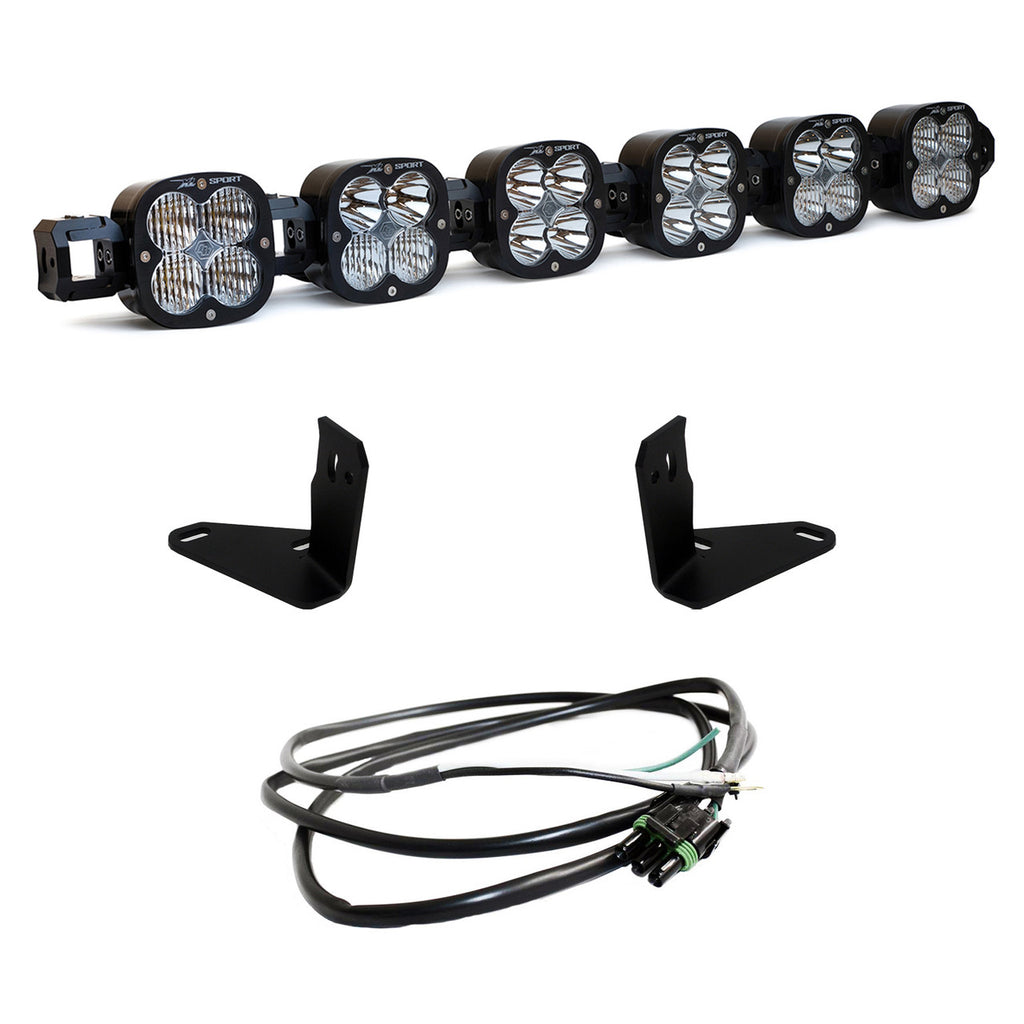 6 XL Linkable Light Bar Kit 21-Up Ford Bronco Steel Bumper Mount w/Upfitter Baja Desgins — 447750UP