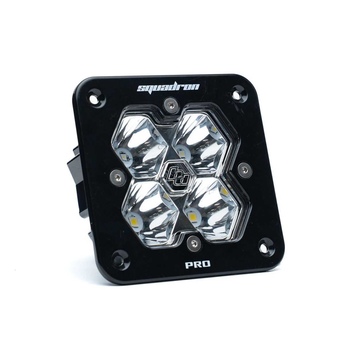 Squadron 2.0 Pro Black Flush Mount LED Auxiliary Light Pod Universal Clear — 49-1001-2