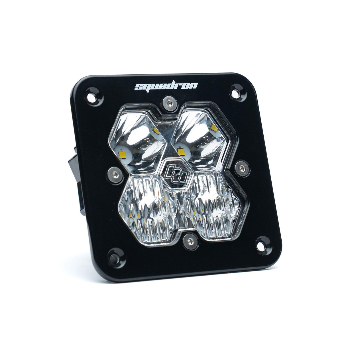 Squadron 2.0 Sport Black Flush Mount LED Auxiliary Light Pod Universal Clear — 55-1003-2