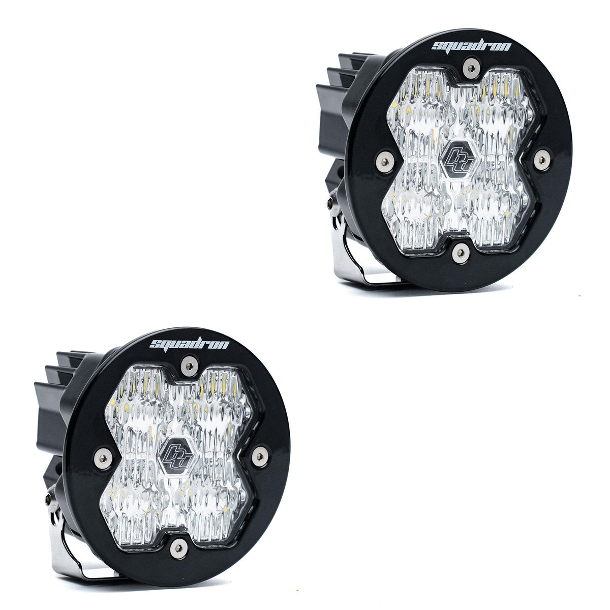 Squadron-R 2.0 Sport Black LED Auxiliary Light Pod Pair (No Harness) Universal Clear — 58-7805-2NH