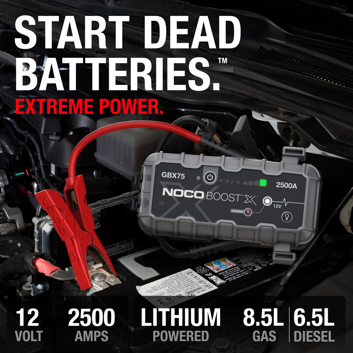 GBX75 Boost X 2500A Jump Starter - official NOCO product image 2