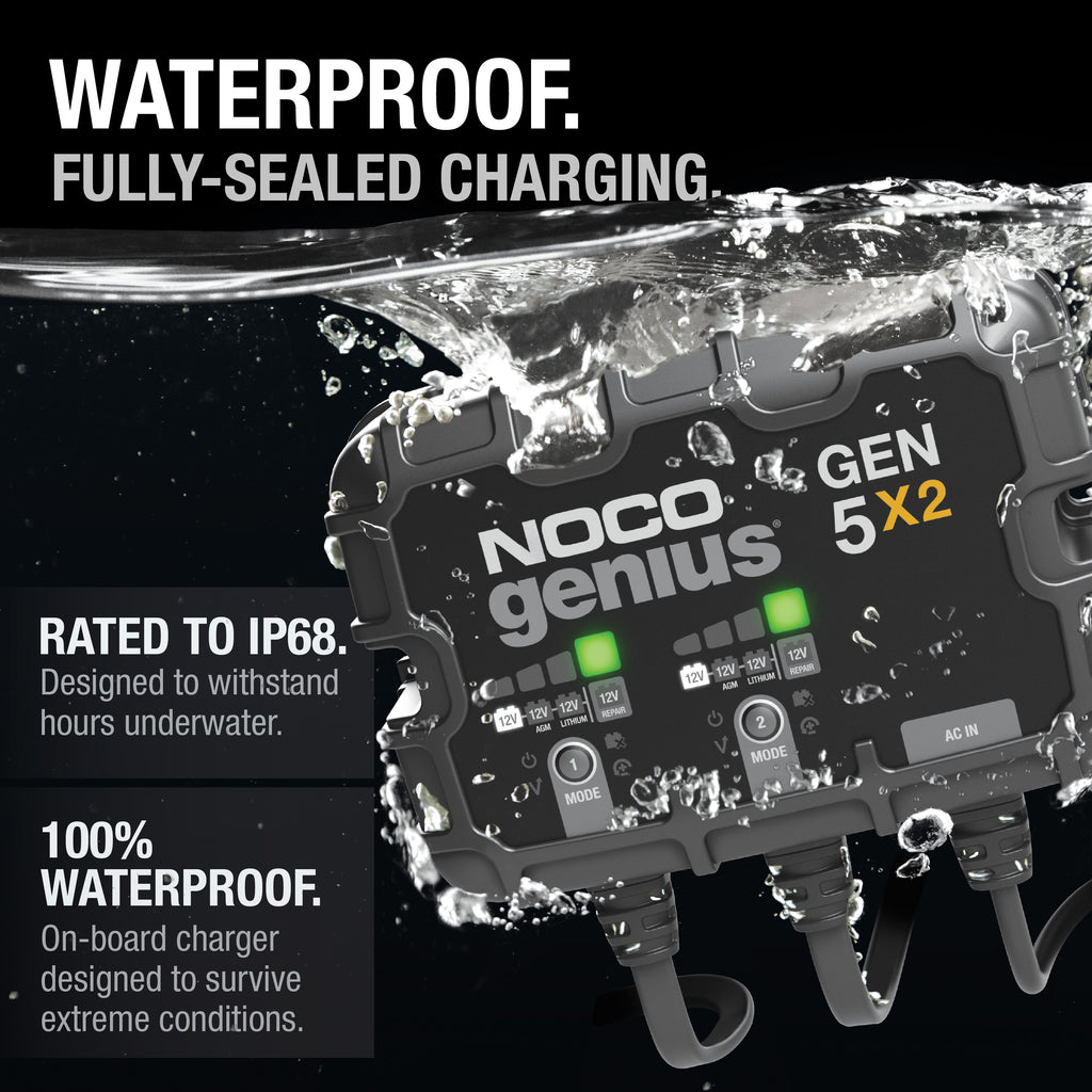 GEN5X2 2-Bank 10A Onboard Battery Charger - official NOCO product image 3