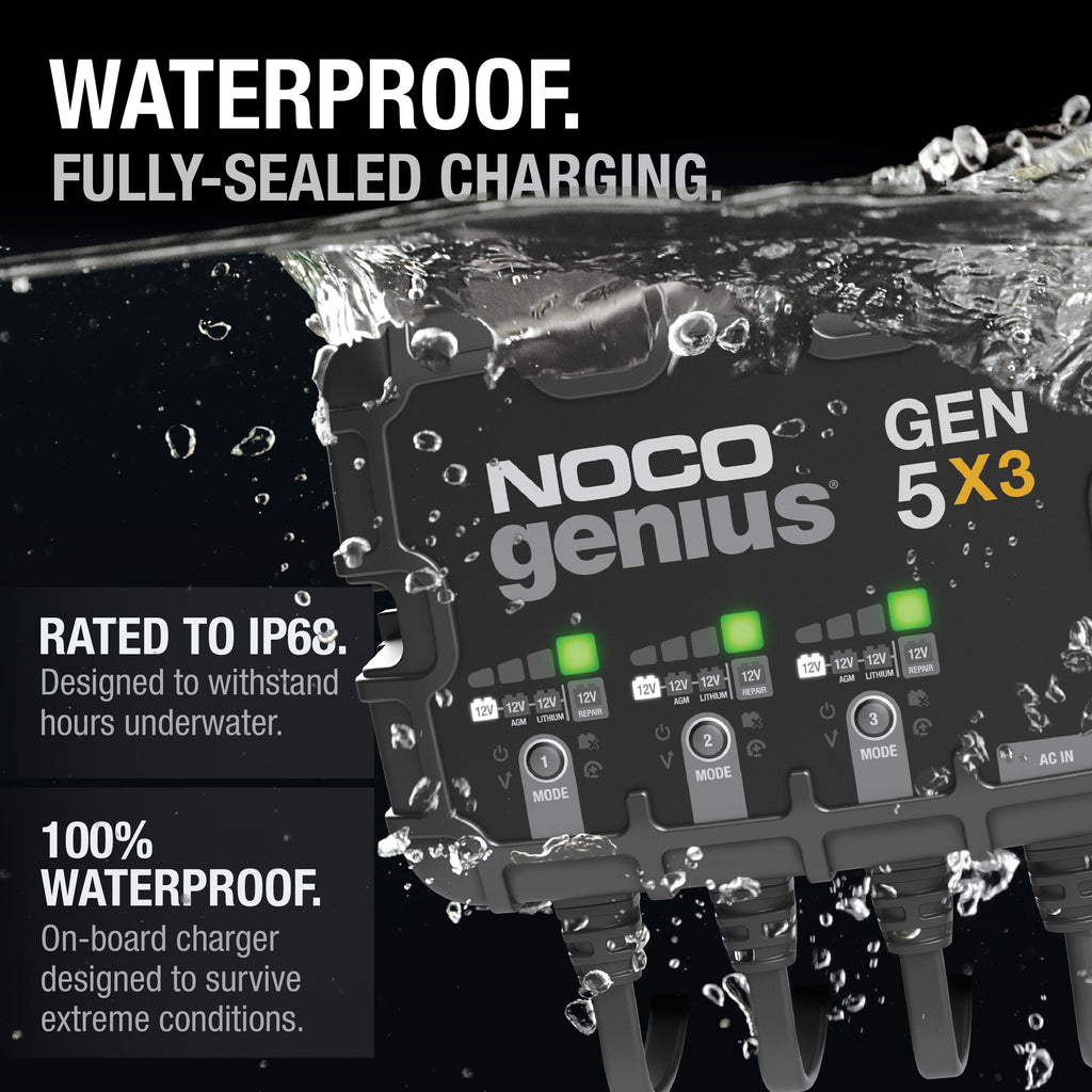 GEN5X3 3-Bank 15A Onboard Battery Charger - official NOCO product image 3